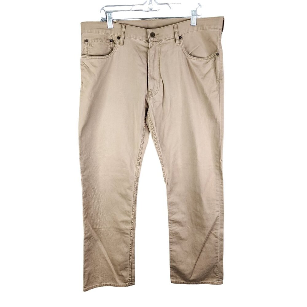 Mens Tan Brown Ralph Lauren Polo Jeans 100% Cotton Classic Fit Size 36x32